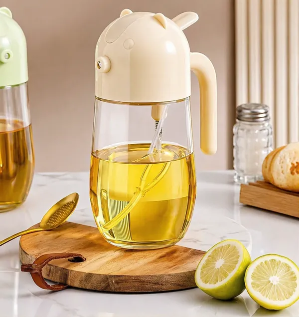 KITCHZENGO_Automatic_Oil_Dispenser_Bottle_580ml_–_Premium_Glass_Oil_Pourer_with_Auto_Open/Close_Lid,_Leak-Proof_&_Drip-Free_for_Cooking,_Kitchen_&_Salad