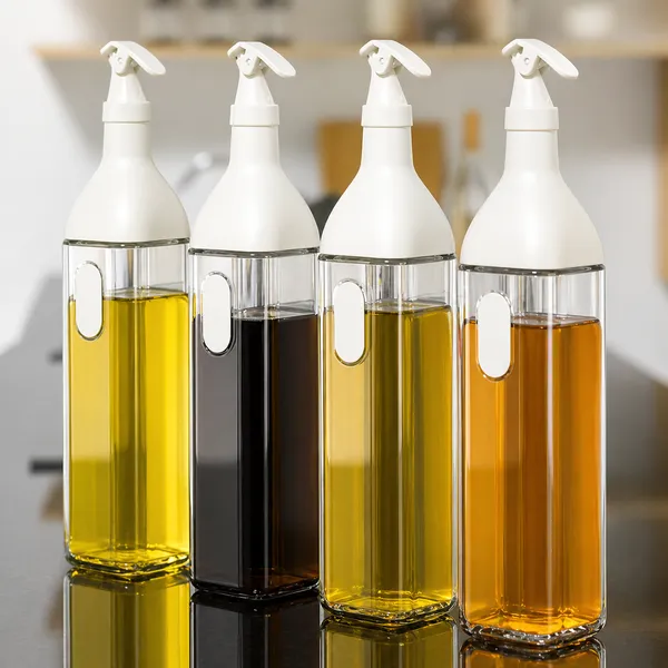KITCHZENGO_Glass_Oil_Dispenser_Bottle_500ml_–_Leakproof_Oil_Pourer_with_Smart_Flip_Lid,_Easy_Flow_Spout,_Kitchen_Oil_Container_for_Cooking,_Vinegar_&_Sauce