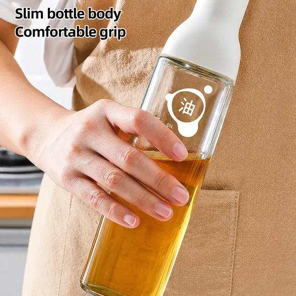 KITCHZENGO_Glass_Oil_Dispenser_Bottle_500ml_–_Slim_Leakproof_Oil_Pourer_with_Automatic_Flip_Lid,_Easy_Flow_Spout_for_Cooking,_Vinegar_&_Kitchen_Use