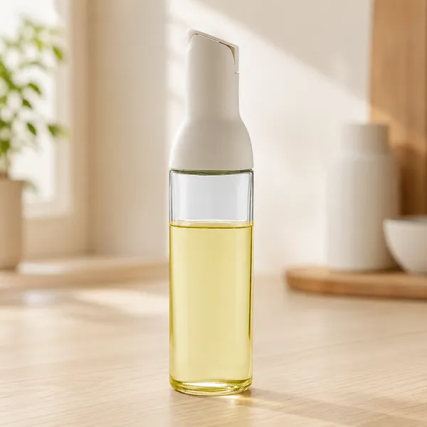 KITCHZENGO_Glass_Oil_Dispenser_Bottle_500ml_–_Slim_Leakproof_Oil_Pourer_with_Automatic_Flip_Lid,_Easy_Flow_Spout_for_Cooking,_Vinegar_&_Kitchen_Use