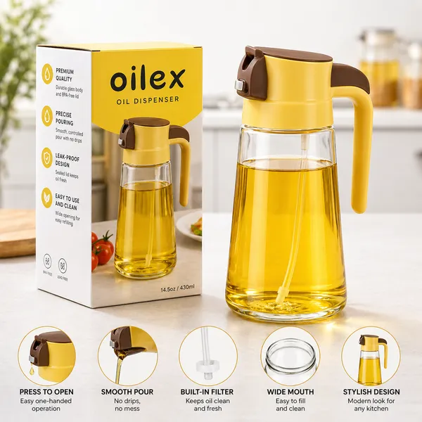 KITCHZENGO_Glass_Oil_Sprayer_Bottle_380ml_–_2_in_1_Spray_&_Pour_Oil_Dispenser,_Leakproof_Cooking_Oil_Spray_Bottle_for_Kitchen,_BBQ_&_Salad_(Multicolor)