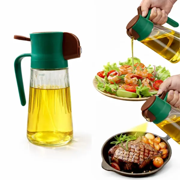 KITCHZENGO_Glass_Oil_Sprayer_Bottle_380ml_–_2_in_1_Spray_&_Pour_Oil_Dispenser,_Leakproof_Cooking_Oil_Spray_Bottle_for_Kitchen,_BBQ_&_Salad_(Multicolor)