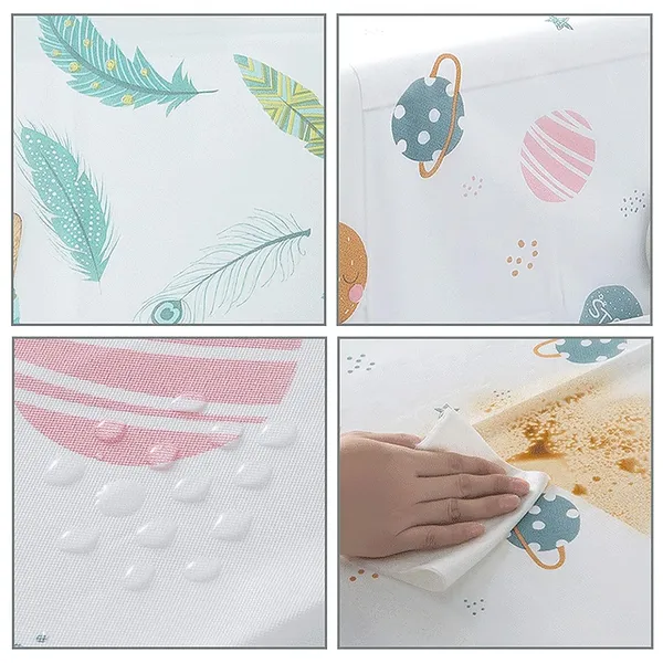 KITCHZENGO™_Fridge_Cover_54x130_cm,_Waterproof_&_Dustproof_Refrigerator_Top_Cover_with_Storage_Pockets,_Printed_Multipurpose_Kitchen_Organizer_Cover_for_Fridge_Protection
