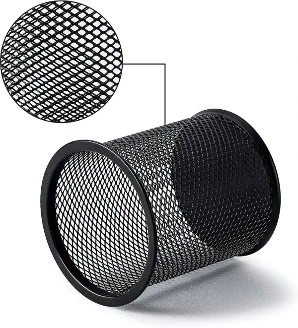 KITCHZENGO™_Metal_Mesh_Pen_Stand_/_Pencil_Holder_(Pack_of_1)_–_Multipurpose_Desk_Organizer_for_Office_&_Home