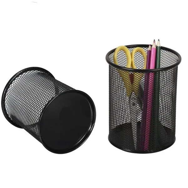 KITCHZENGO™_Metal_Mesh_Pen_Stand_/_Pencil_Holder_(Pack_of_1)_–_Multipurpose_Desk_Organizer_for_Office_&_Home