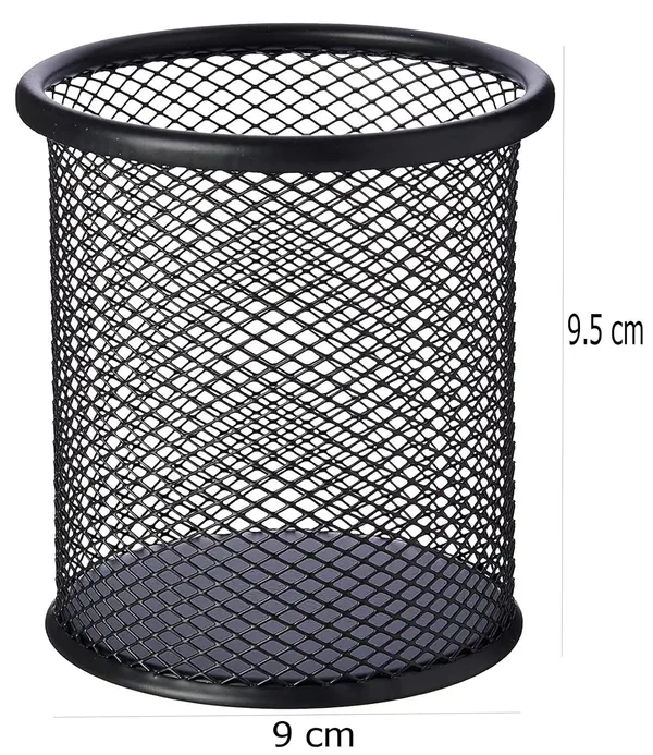 KITCHZENGO™_Metal_Mesh_Pen_Stand_/_Pencil_Holder_(Pack_of_2)_–_Multipurpose_Desk_Organizer_for_Office_&_Home
