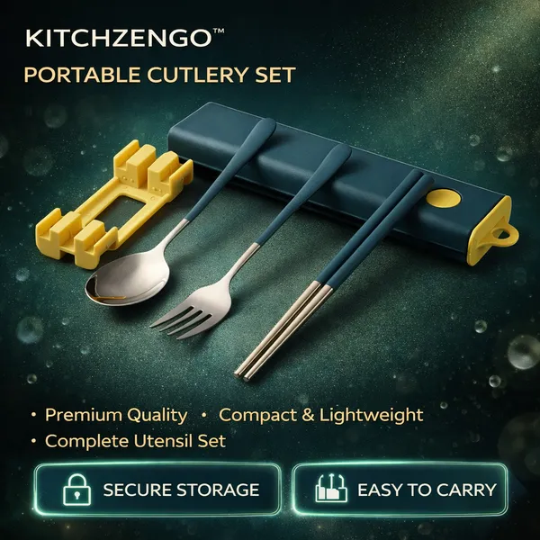 Blue_Portable_Stainless_Steel_Cutlery_Set_with_Plastic_Case__Reusable_Spoon_Fork_Chopsticks_Combo__Compact_Travel_Friendly_Flatware_for_Office__School_And_Outdoor_Use
