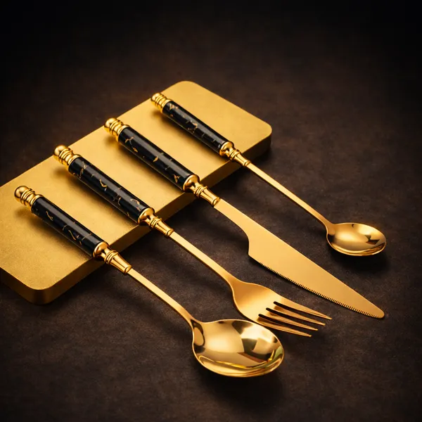 Kitchzengo™_Luxury_Black_Marble_Handle_Gold_Cutlery_Set_with_Stand_–_24_Pcs_Stainless_Steel_Spoon_Fork_Knife_Set,_Premium_Dining_Tableware_for_Home,_Hotel_&_Gift