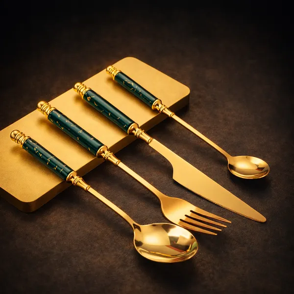 Kitchzengo™_Luxury_Green_Marble_Handle_Gold_Cutlery_Set_with_Stand_–_24_Pcs_Stainless_Steel_Spoon_Fork_Knife_Set,_Premium_Dining_Tableware_for_Home,_Hotel_&_Gift