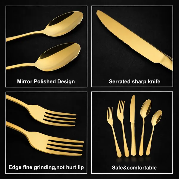Kitchzengo™_Luxury_Gold_Stainless_Steel_Cutlery_Set_(20_Pieces)_–_Mirror_Finish_Spoon,_Fork_&_Knife_Dinner_Set