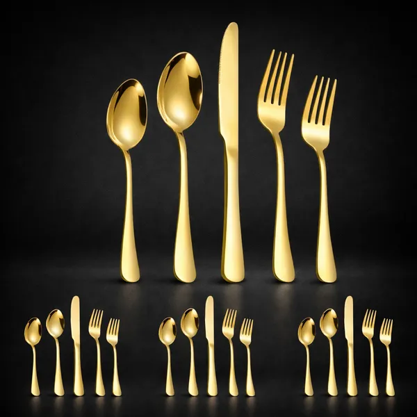 Kitchzengo™_Luxury_Gold_Stainless_Steel_Cutlery_Set_(20_Pieces)_–_Mirror_Finish_Spoon,_Fork_&_Knife_Dinner_Set