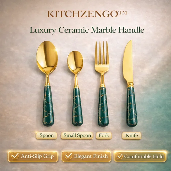 Green_And_Gold_24_Pieces_Gold_Plated_Cutlery_Set_with_Stand__304_Stainless_Steel_Spoon_Fork_Knife_Set__Luxury_Dining_And_Tableware_for_Home_And_Gifting