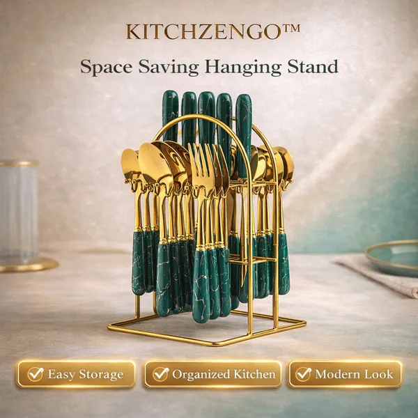 Green_And_Gold_24_Pieces_Gold_Plated_Cutlery_Set_with_Stand__304_Stainless_Steel_Spoon_Fork_Knife_Set__Luxury_Dining_And_Tableware_for_Home_And_Gifting