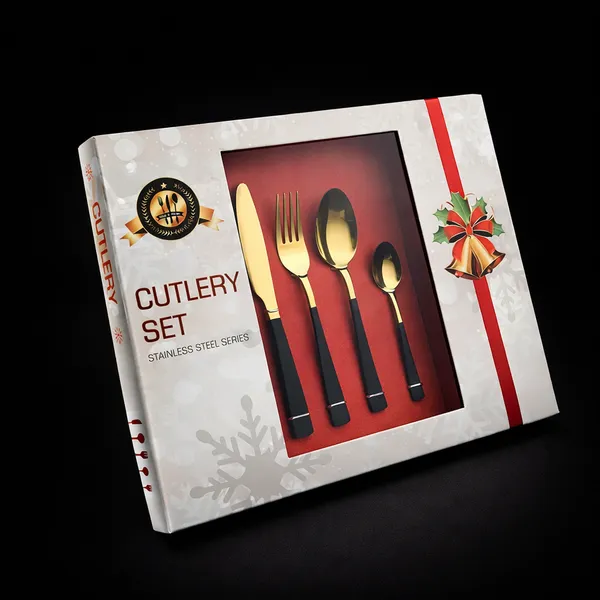 KITCHZENGO™_24_Pcs_Black_Gold_Cutlery_Set_Stainless_Steel_|_Luxury_Spoon_Fork_Knife_Set_|_Premium_Dining_&_Gifting_Set