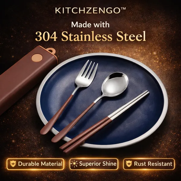 Brown_Portable_Stainless_Steel_Cutlery_Set_with_Plastic_Case__Reusable_Spoon_Fork_Chopsticks_Combo__Compact_Travel_Friendly_Flatware_for_Office__School_And_Outdoor_Use