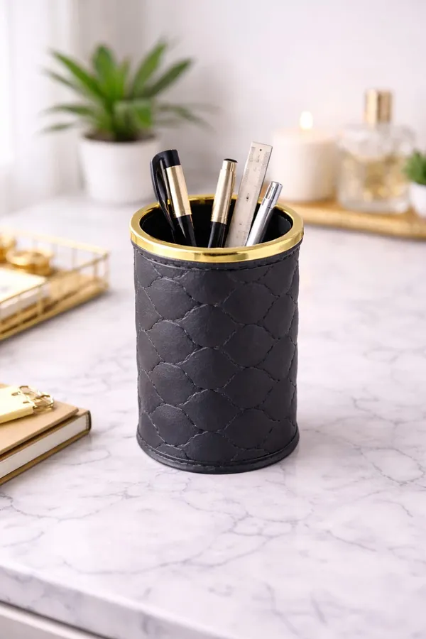 Black_Round_Pencil_Holder_for_Office_And_Study_Table__Premium_Plastic_Desk_Organizer_Cup__Stylish_Stationery_Stand_for_Pens_Pencils_Markers_|_Multipurpose_Organiser