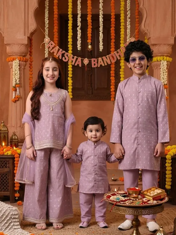 Indi-Loom_Couture_Boys_Lavender_Chanderi_Booti_Kurta_With_Trouser_Set