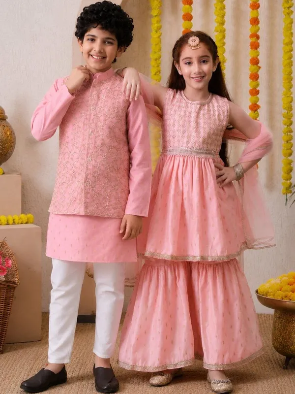 Indi-Loom_Couture_Boys_Pink_Kurta_With_Embroidered_Jacket_&_Pyjama_Set