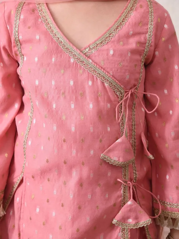 Girls_Pink_Festive_Kurta_&_Palazzo_Set_With_Dupatta