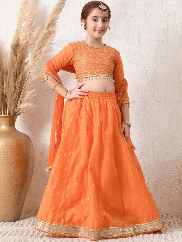 Indi-Loom_Couture_Girls_Orange_Embroidered_Lehenga_Choli_Set_With_Net_Dupatta