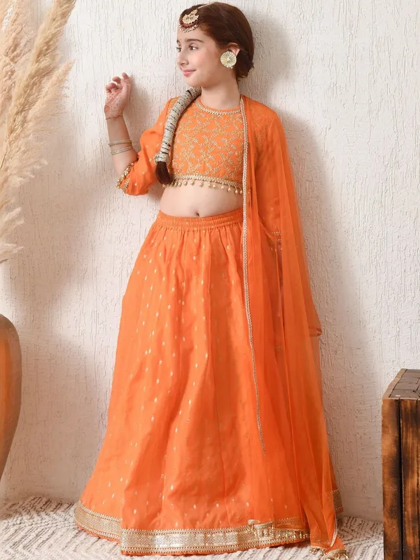 Indi-Loom_Couture_Girls_Orange_Embroidered_Lehenga_Choli_Set_With_Net_Dupatta