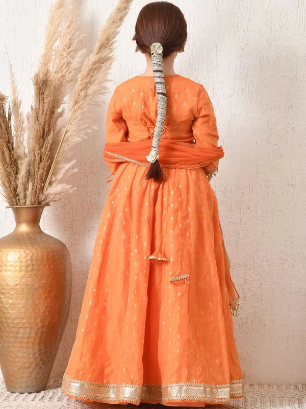 Indi-Loom_Couture_Girls_Orange_Embroidered_Lehenga_Choli_Set_With_Net_Dupatta