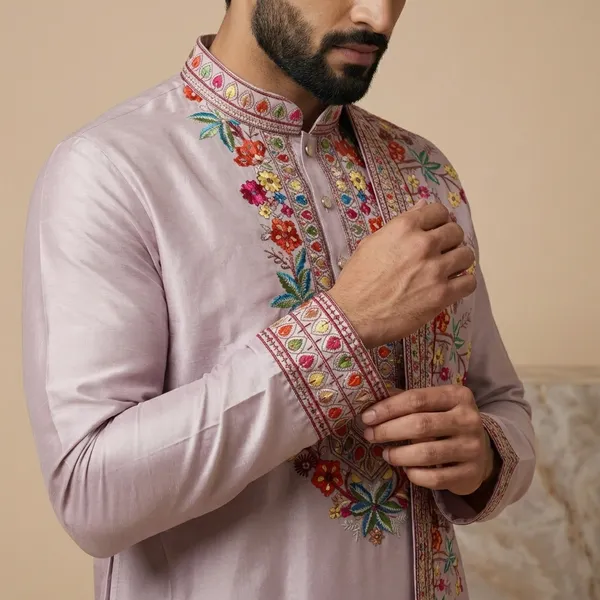 Mens_Wedding_And_Festive_Ready_to_Wear_Kurta_Pant_and_Dupatta_Set_with_Heavy_Embroidery