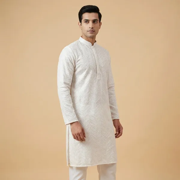 Mens_White_Zig_Zag_Patterned_Sequence_Embroidered_Kurta