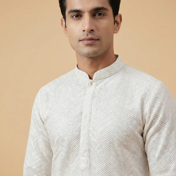 Mens_White_Zig_Zag_Patterned_Sequence_Embroidered_Kurta