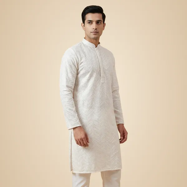 Mens_White_Zig_Zag_Patterned_Sequence_Embroidered_Kurta