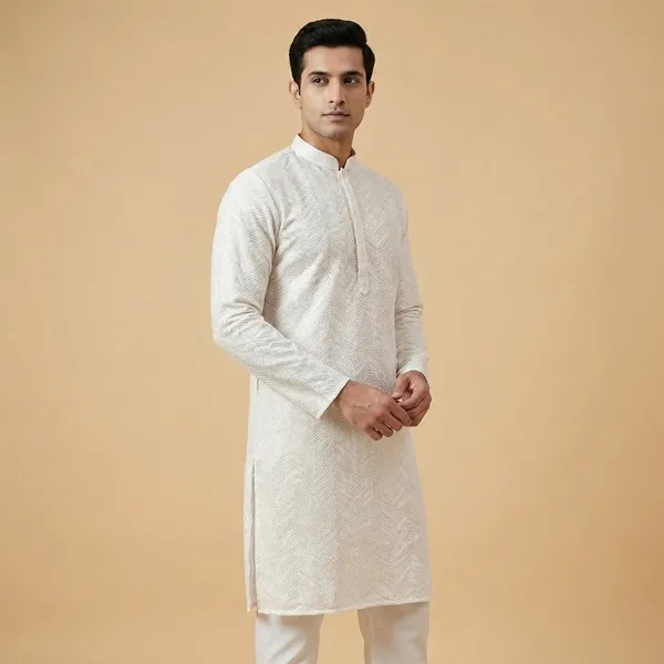 Mens_White_Zig_Zag_Patterned_Sequence_Embroidered_Kurta