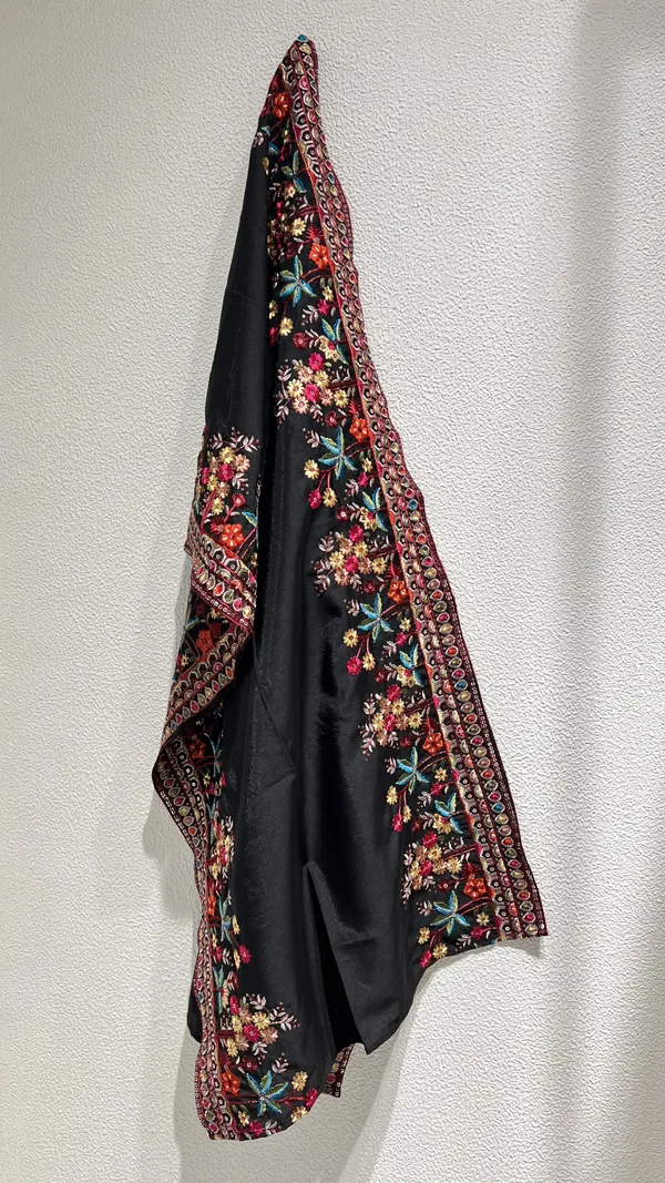 Men's_Black_Wedding_And_Festive_Ready_to_Wear_Kurta_Pant_and_Dupatta_Set_with_Heavy_Embroidery