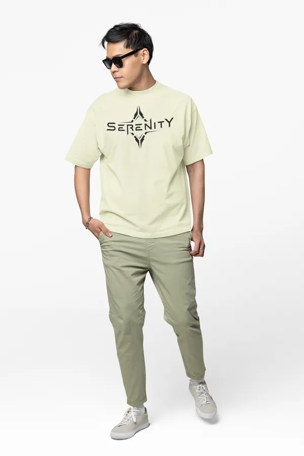 Serenity_Graphic_Print_T_Shirt_Soft_Yellow_Oversized_Crew_Neck_Tee