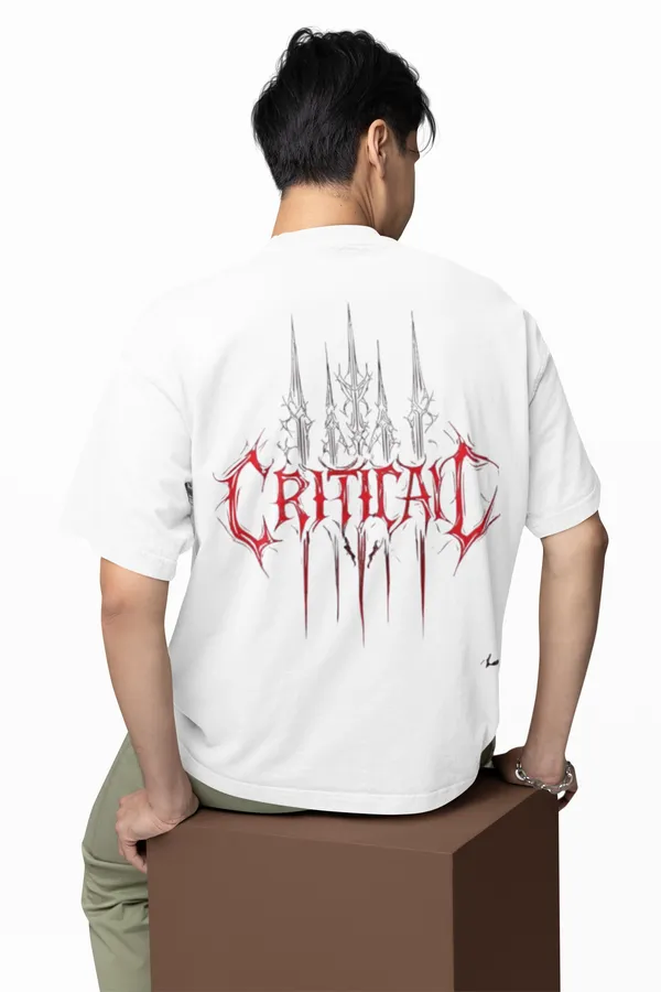 White_Oversized_T_Shirt_With_Critical_Gothic_Print