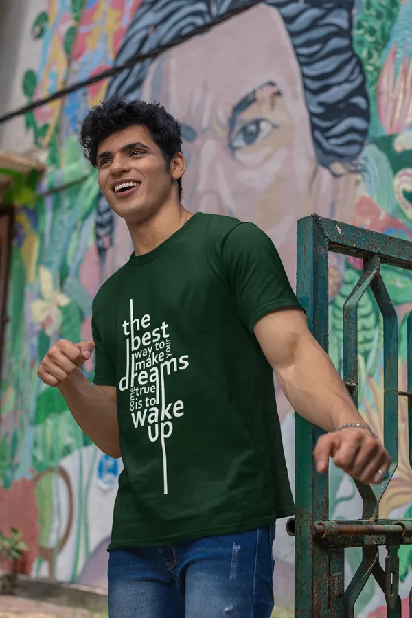 Motivational_Quote_Green_Cotton_T_Shirt_For_Men