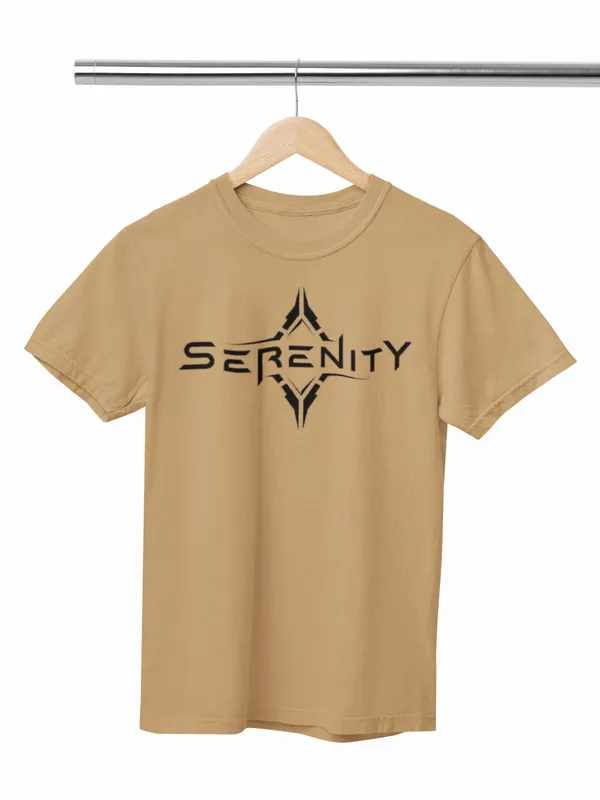 Serenity_Logo_Print_Casual_T_Shirt_Beige