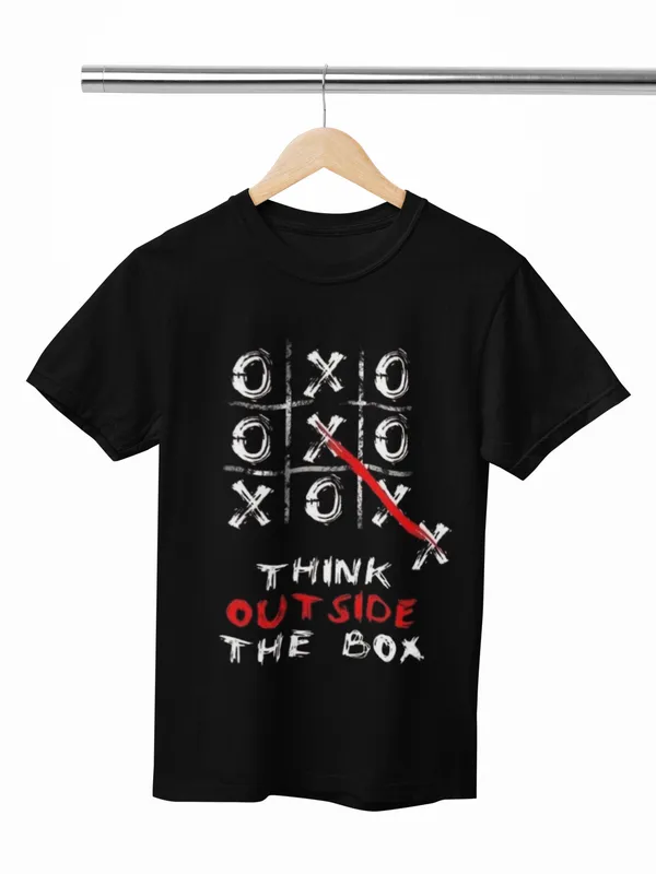 Think_Outside_The_Box_Tic_Tac_Toe_Graphic_Black_T_Shirt