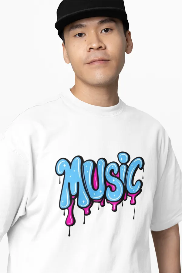 Men_White_Oversized_Cotton_T_Shirt_With_Graffiti_Music_Print