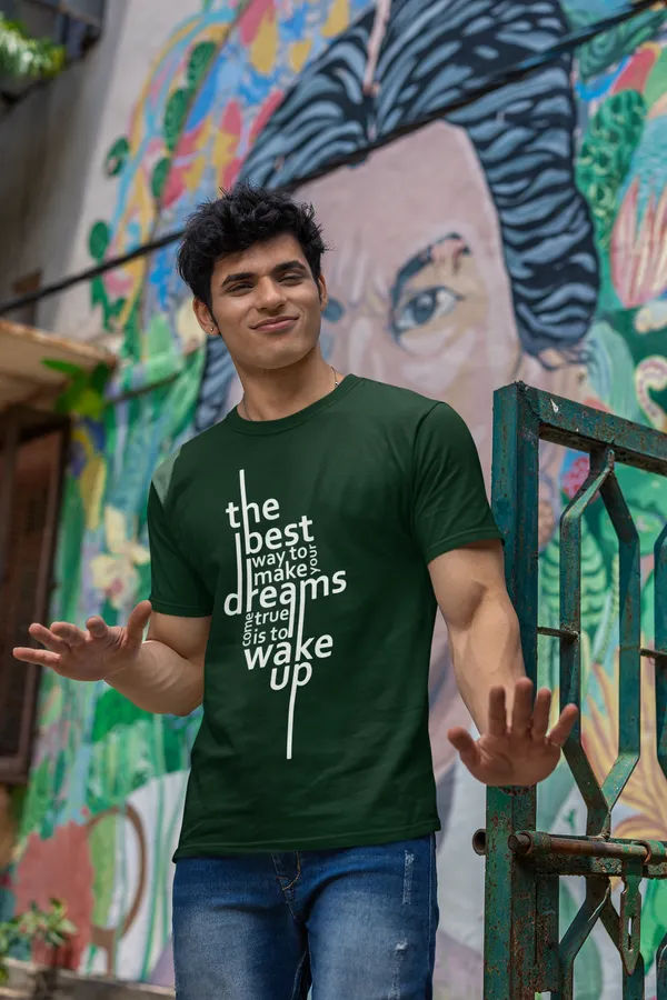 Motivational_Quote_Green_Cotton_T_Shirt_For_Men