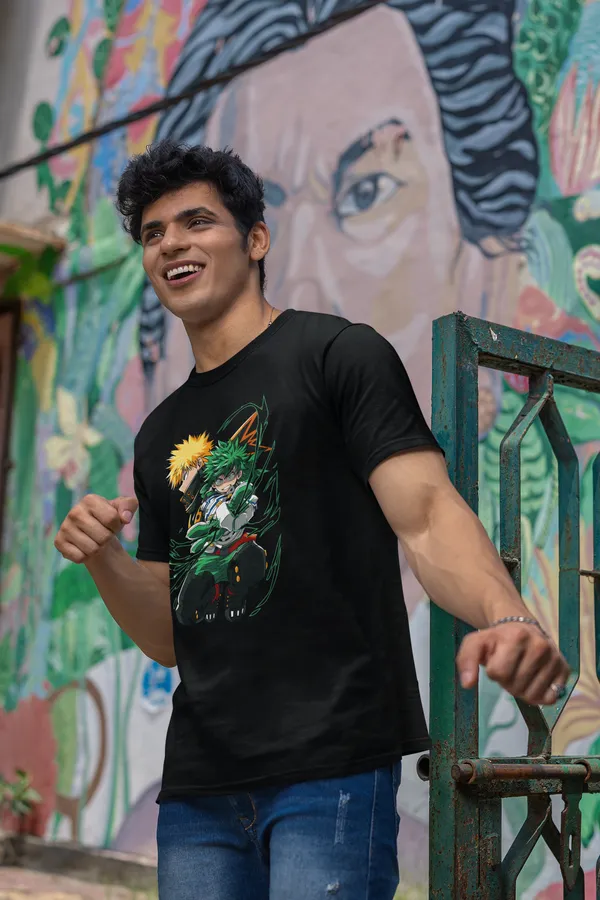 Black_Anime_Character_Graphic_Print_T_Shirt