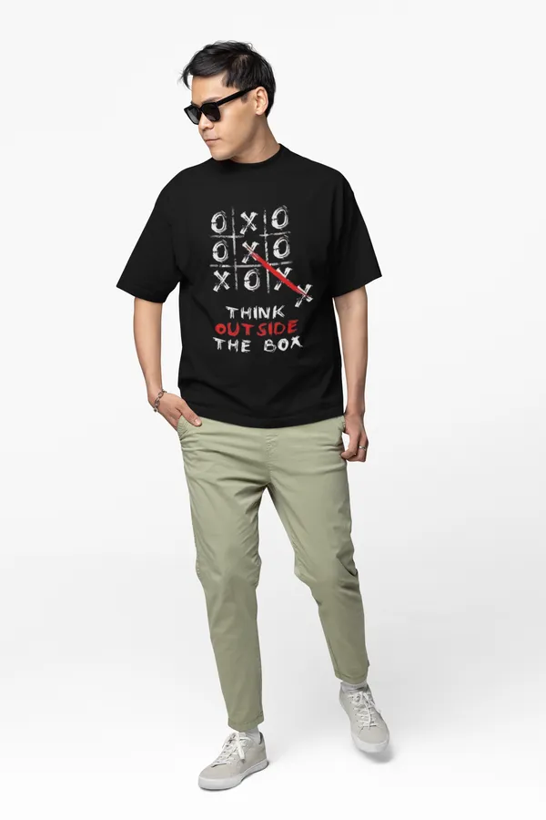 Think_Outside_The_Box_Tic_Tac_Toe_Graphic_Black_T_Shirt