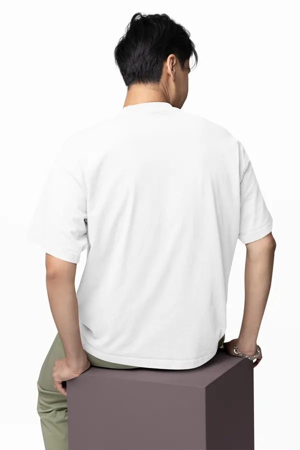 Men_White_Oversized_Cotton_T_Shirt_With_Graffiti_Music_Print