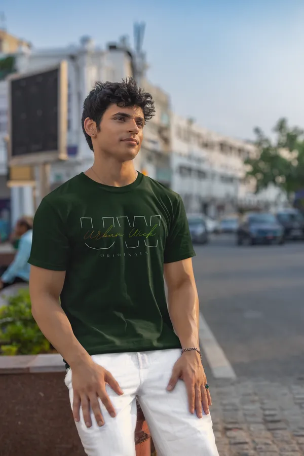 Urban_Warrior_Originals_Green_Graphic_T_Shirt_For_Men