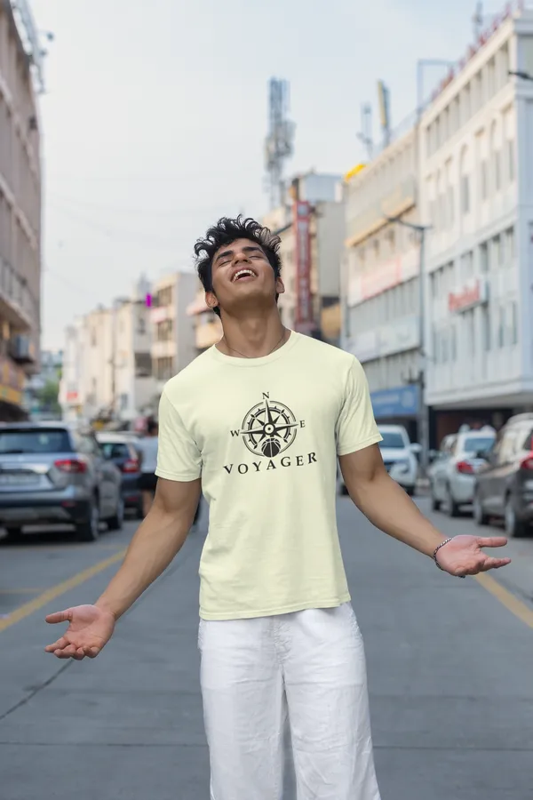 Voyager_Compass_Print_Casual_T_Shirt_For_Men