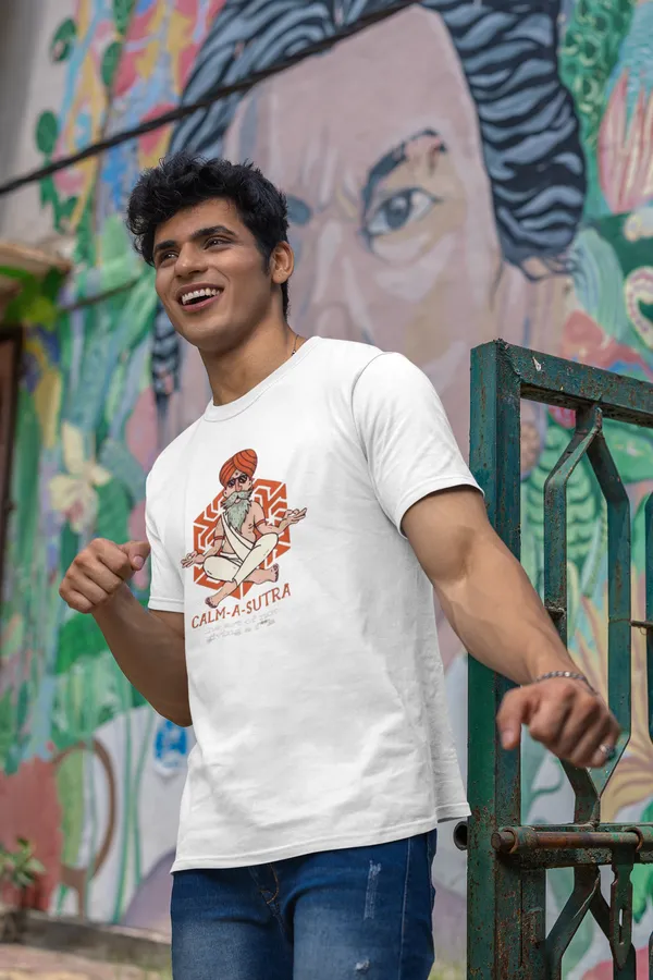 Calm_A_Sutra_Printed_White_Cotton_T_Shirt_For_Men