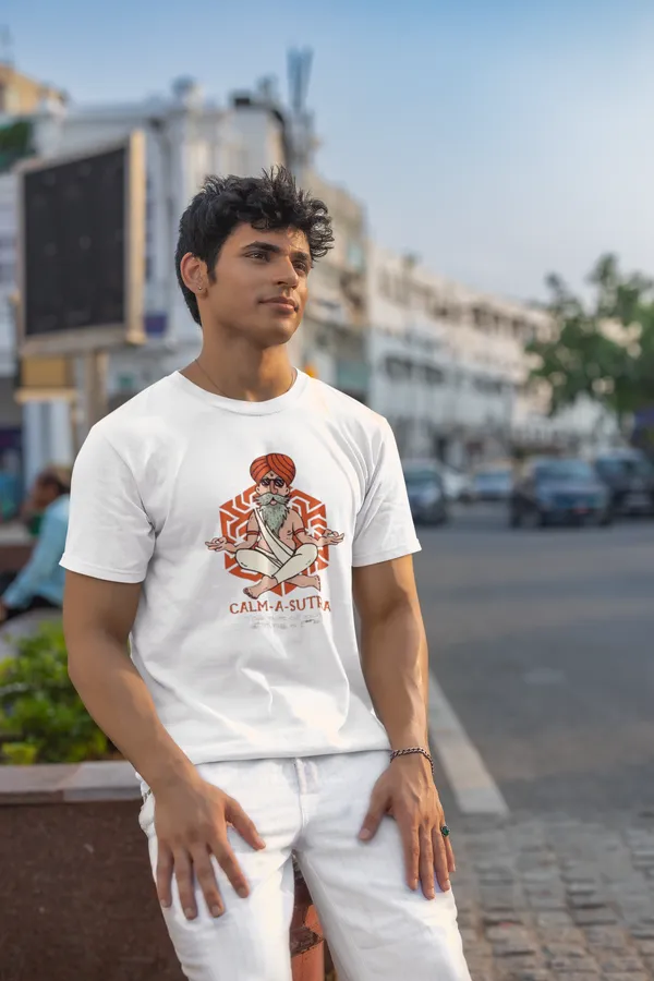 Calm_A_Sutra_Printed_White_Cotton_T_Shirt_For_Men