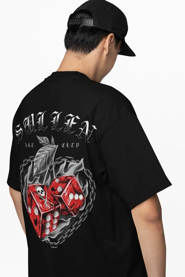 Sullen_Art_Crew_Black_Oversized_T_Shirt_With_Red_Dice_And_Chain_Print