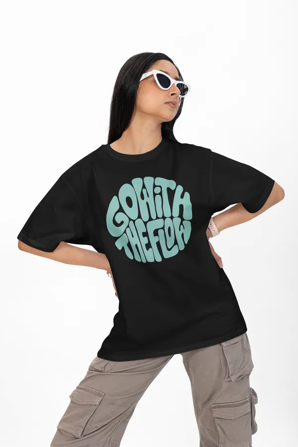 Go_With_The_Flow_Typography_Printed_Oversized_T-Shirt_for_Women