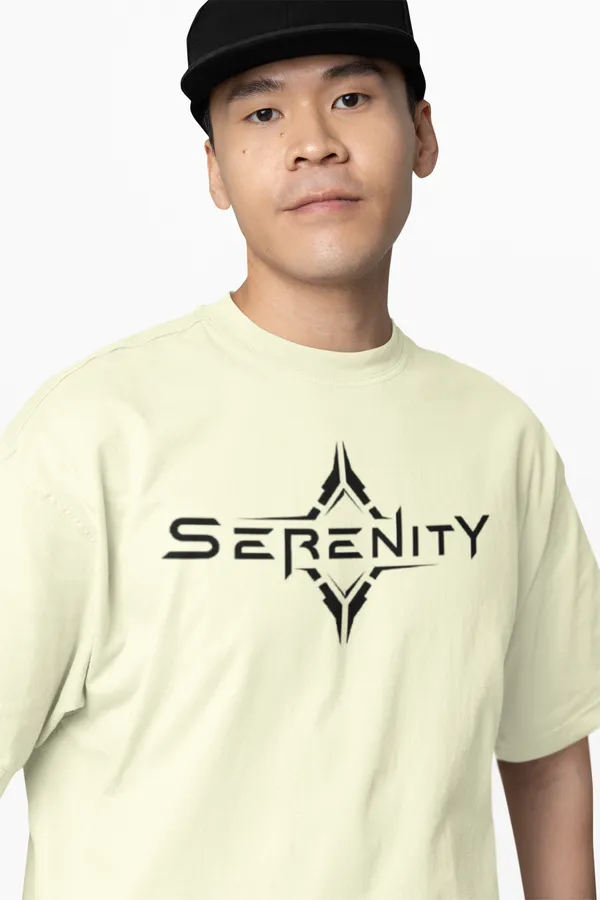 Serenity_Graphic_Print_T_Shirt_Soft_Yellow_Oversized_Crew_Neck_Tee