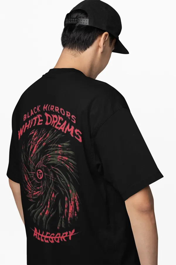 Black_Mirrors_White_Dreams_Allegory_Oversized_Graphic_T_Shirt